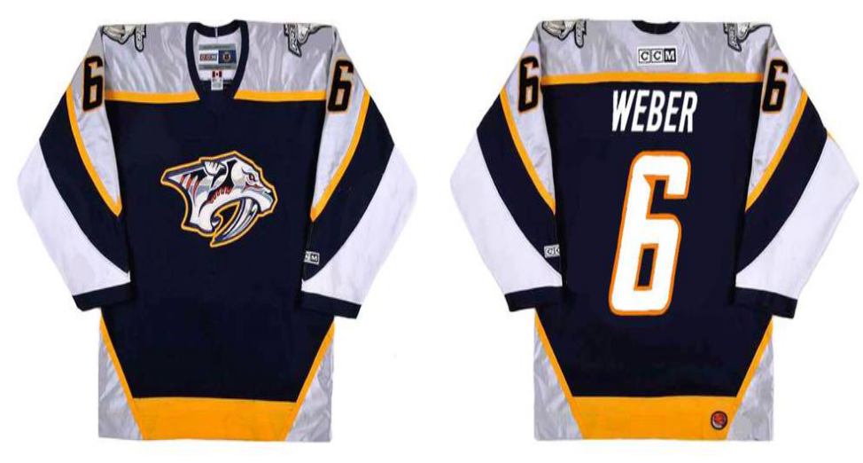 2019 Men Nashville Predators #6 Weber black CCM NHL jerseys